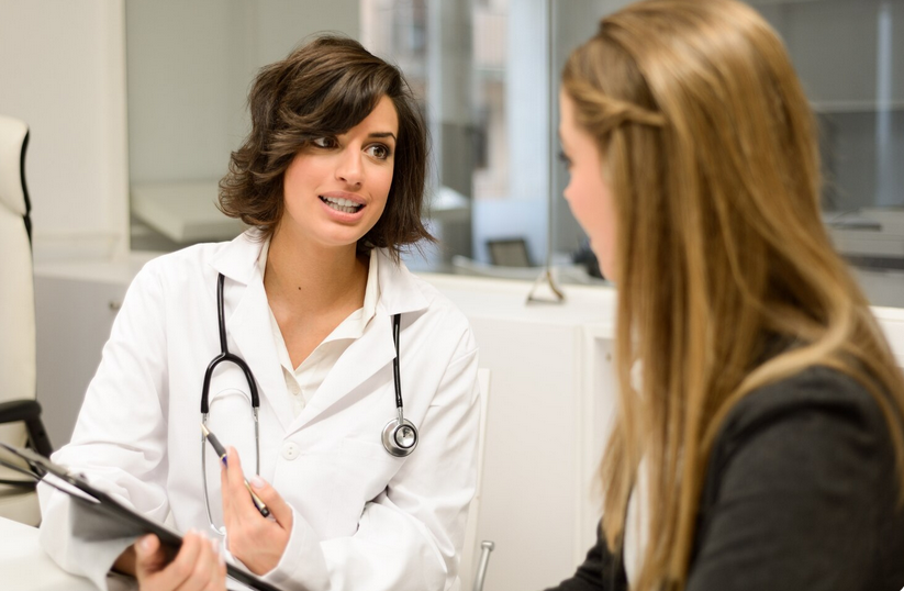 talking to patient 